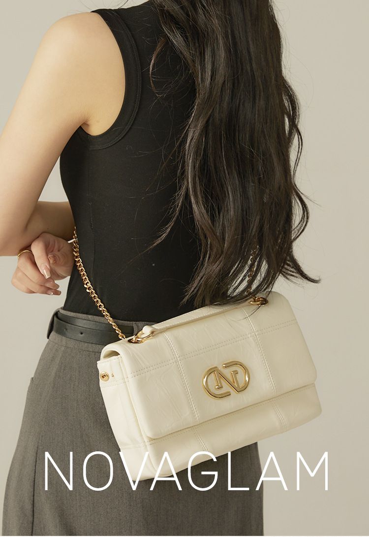 2024 Nuova borsa da donna NOVAGLAM con cuciture, piccola borsa quadrata, tracolla diagonale, borsa a catena, borsa da pendolare con senso avanzato_voghion.com