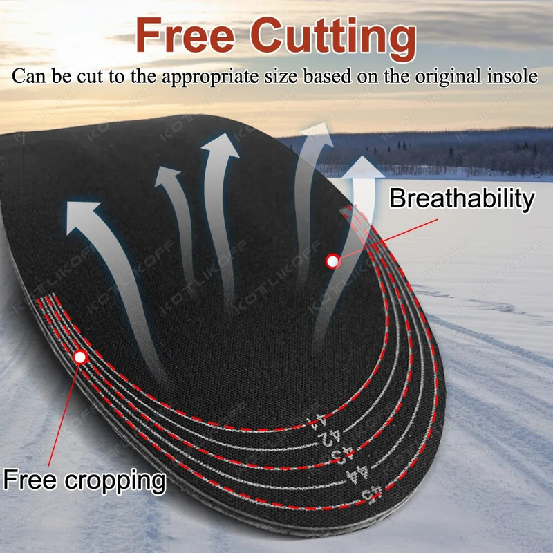 KOTLIKOFF USB Electric Powered Heated Insole Heater Keep Feet Warm Insoles For Shoes Outdoor Skiing Winter Foot Warmers_voghion.com