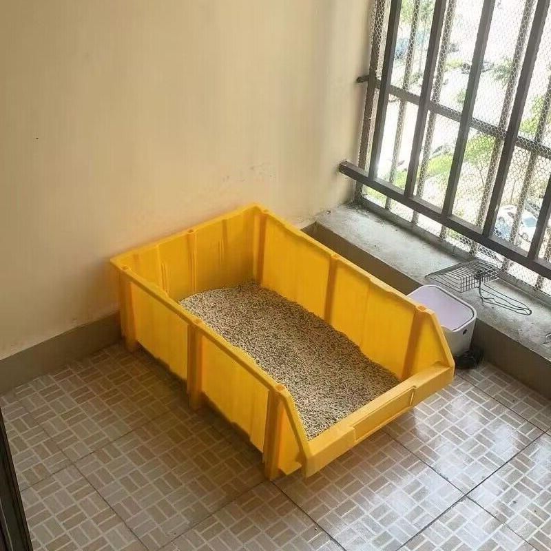 Bac à litière extra-large pour chat Maine Coon, grand récipient, entièrement ouvert, géant, par défaut_voghion.com