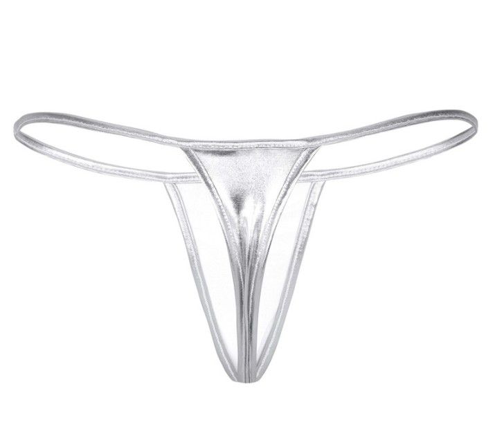 Intimo intimo sexy Pamas in pelle verniciata trasparente a forma di T, mini costume da bagno da donna con schiena a T_voghion.com