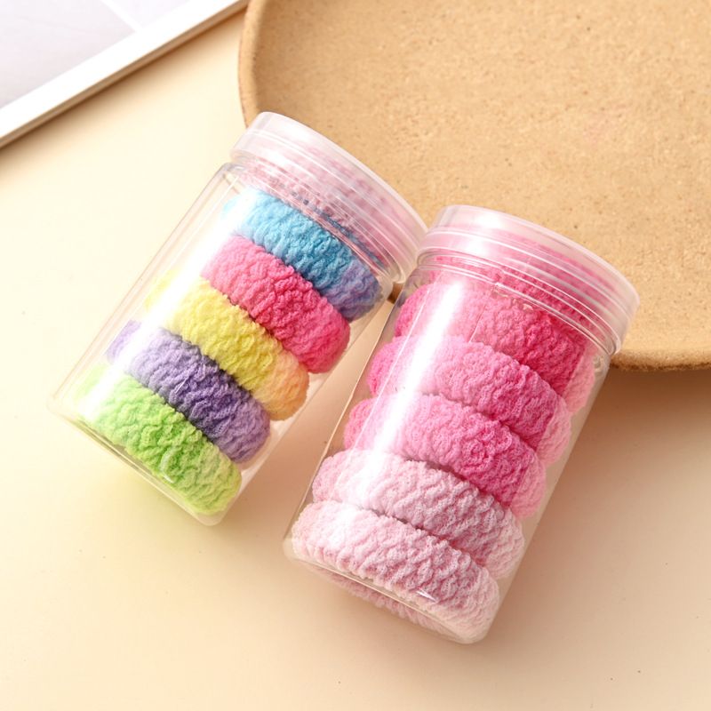 Dicke elastische Handtuchschlaufe in koreanischer Version für Mädchen mit hoher Kugelkopf-Pferdeschwanzschlaufe, einfaches und langlebiges Lederband_voghion.com