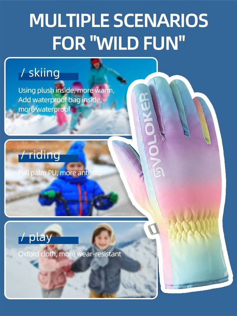 Guantes de esquí unisex para niños cálidos para niños cycg_voghion.com
