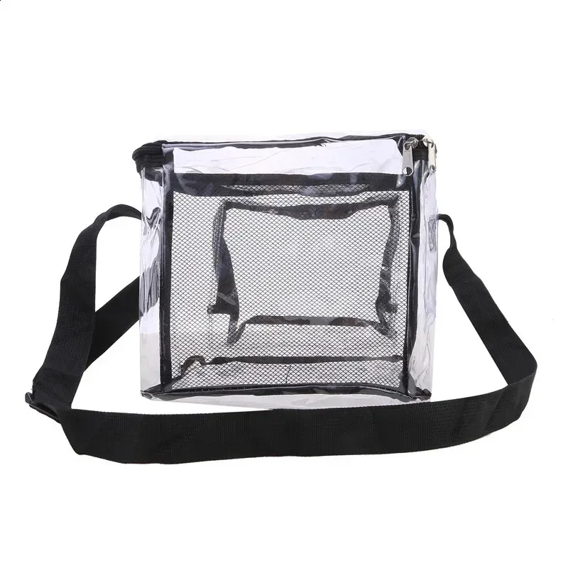 Borsa da donna in PVC, borsa per il pranzo, portatile, grande capacità, impermeabile, da viaggio, trasparente, a tracolla, per_voghion.com