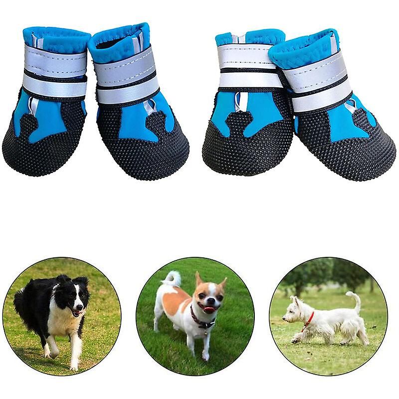 Hundestiefel Für Hunde Rutschfeste, Wasserdichte Hundestiefel Für Draußen, Hundeschuhe Für Mittelgroße Bis Große Hunde Mit Robuster Sohle, XL, Blau_voghion.com