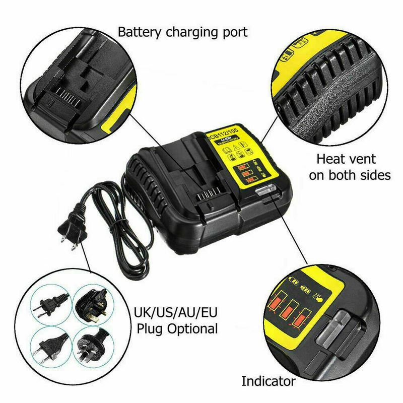 112 2A Lithium Battery Charger For 10.8V 12V 14.4V 18V 20V DCB206 DCB205 DCB204 DCB203 DCB120,DCB107 DCB115 DCB105_voghion.com