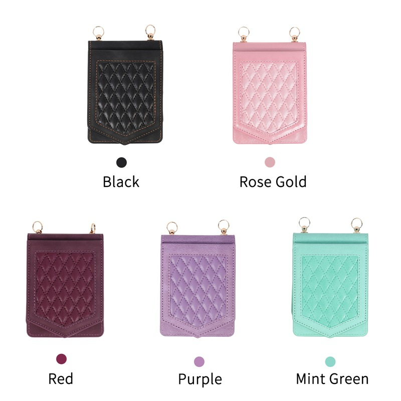 Suitable For Samsung Z Flip5 Small Fragrant Mirror Folding Screen Phone Leather Zip43 Flip Cover Hanging Rope Protection_voghion.com