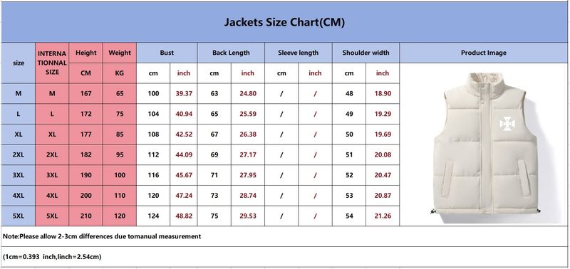 Gilet coordinato con stampa alla moda da uomo, in cotone e piumino, marchio di moda Y2K_voghion.com