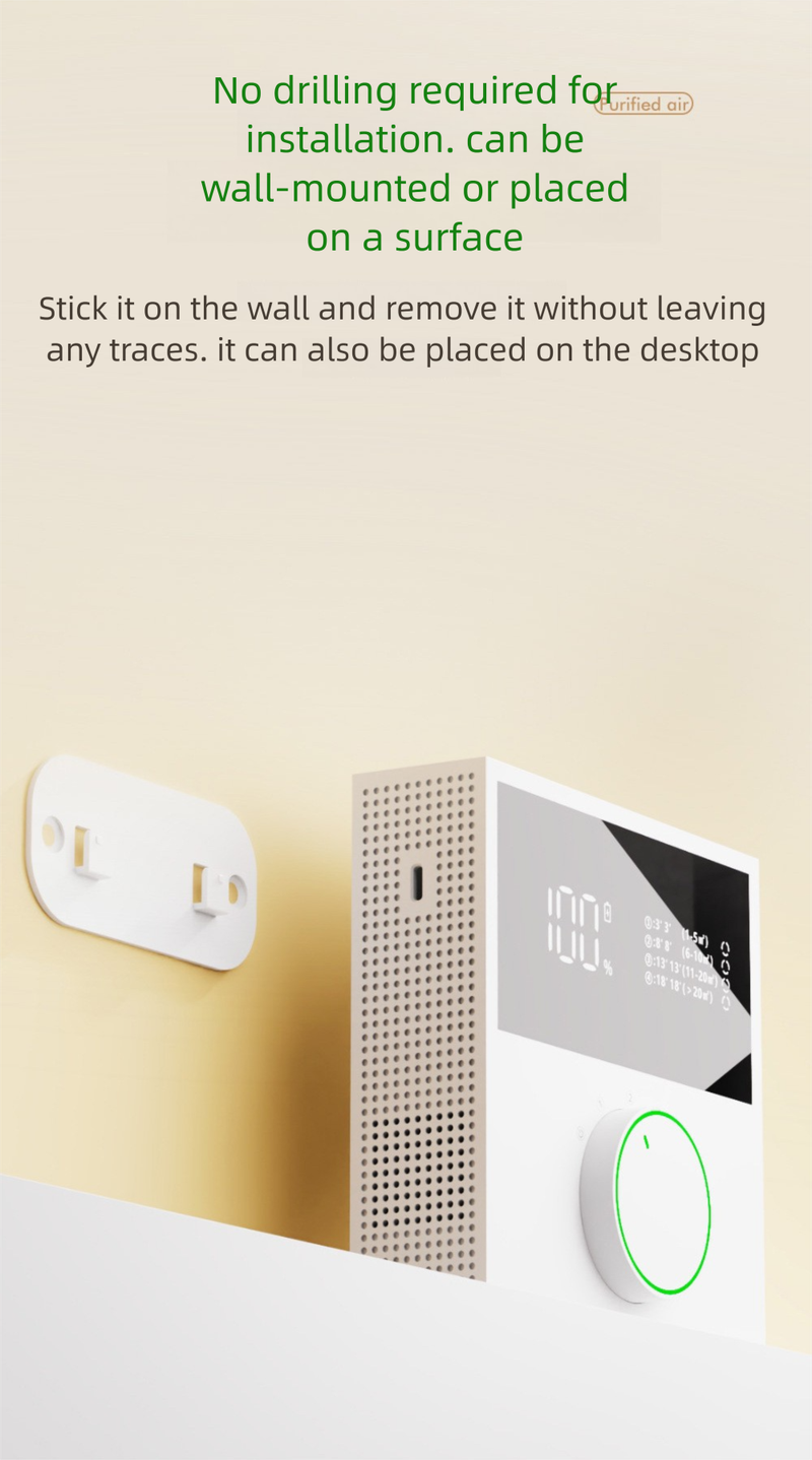 Wiederaufladbarer Luftreiniger mit Negativ-Ionen – Formaldehydentfernung, Küchengeruch, Tiergerüche_voghion.com