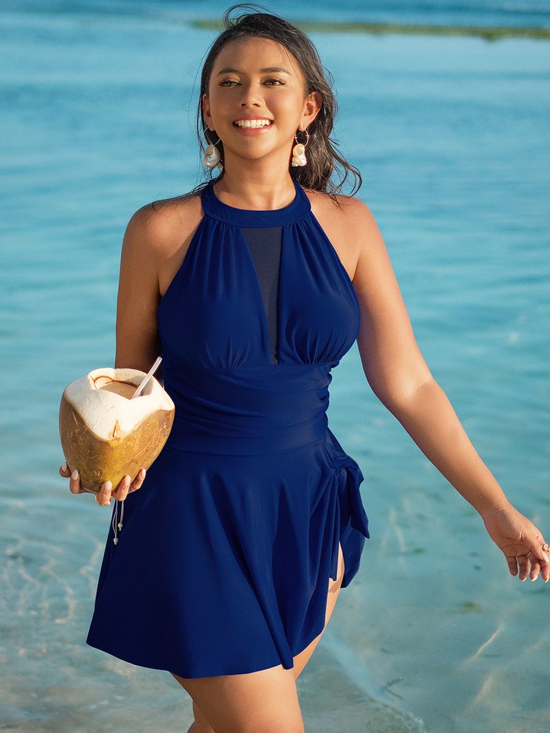 Vêtements pour femmes Maillot de bain grande taille Maillot de bain grande taille Jupe Maillot de bain une pièce Dames_voghion.com