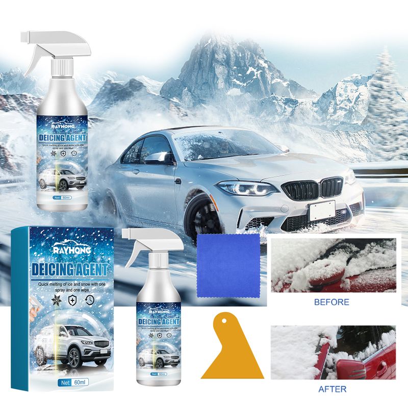 Rayhong Deicing Agent, Winter Car Glass Fast Melting Snow Remover Front Windshield Snow Repellent_voghion.com