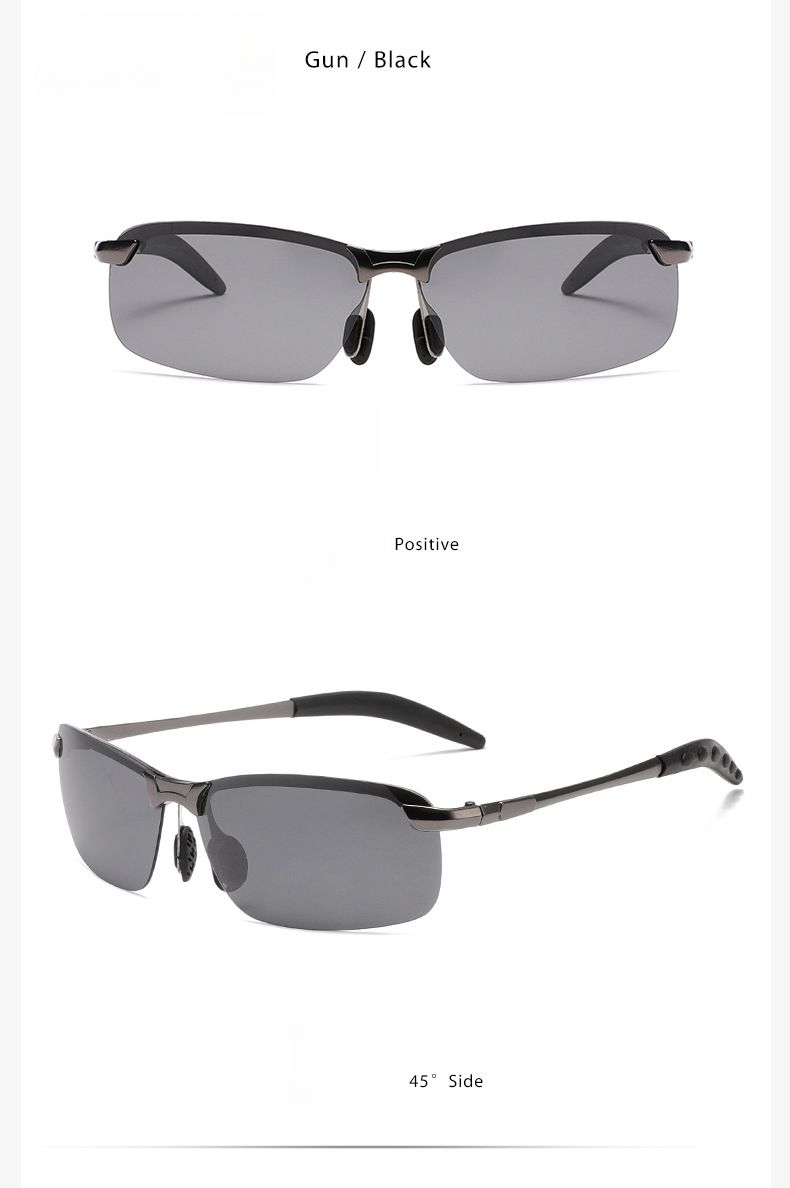Polarized Sunglasses Men's Fishing Color-changing Sunglasses Day And Night Smart Photosensitive Color-changing Polarized Sunglasses_voghion.com