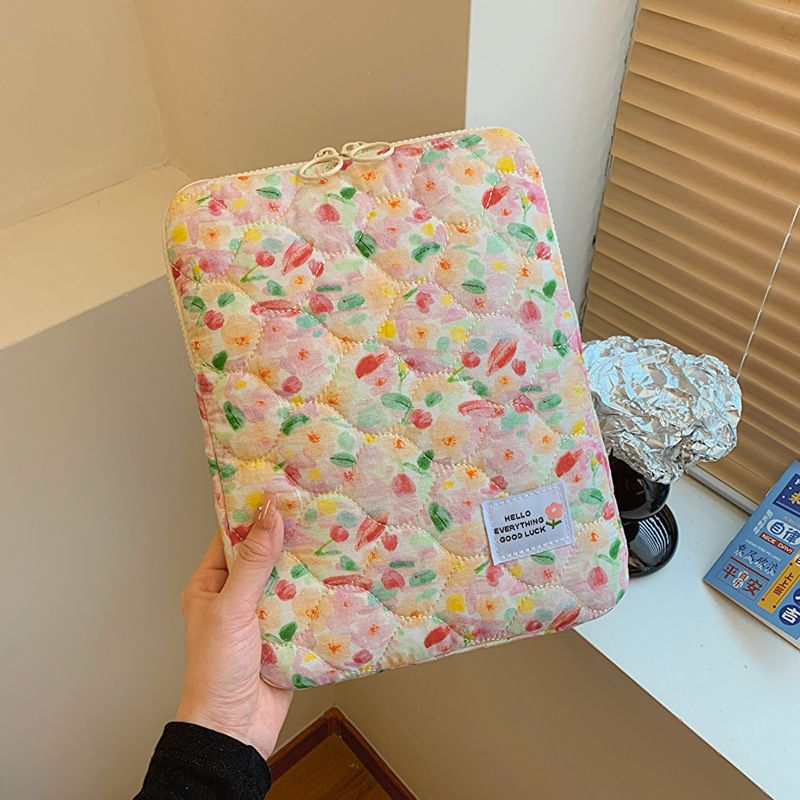 Korean INS Niche Design Heart-shaped Polka Dot Laptop Bag 14inch Notebook 11inch IPad Sleeve_voghion.com