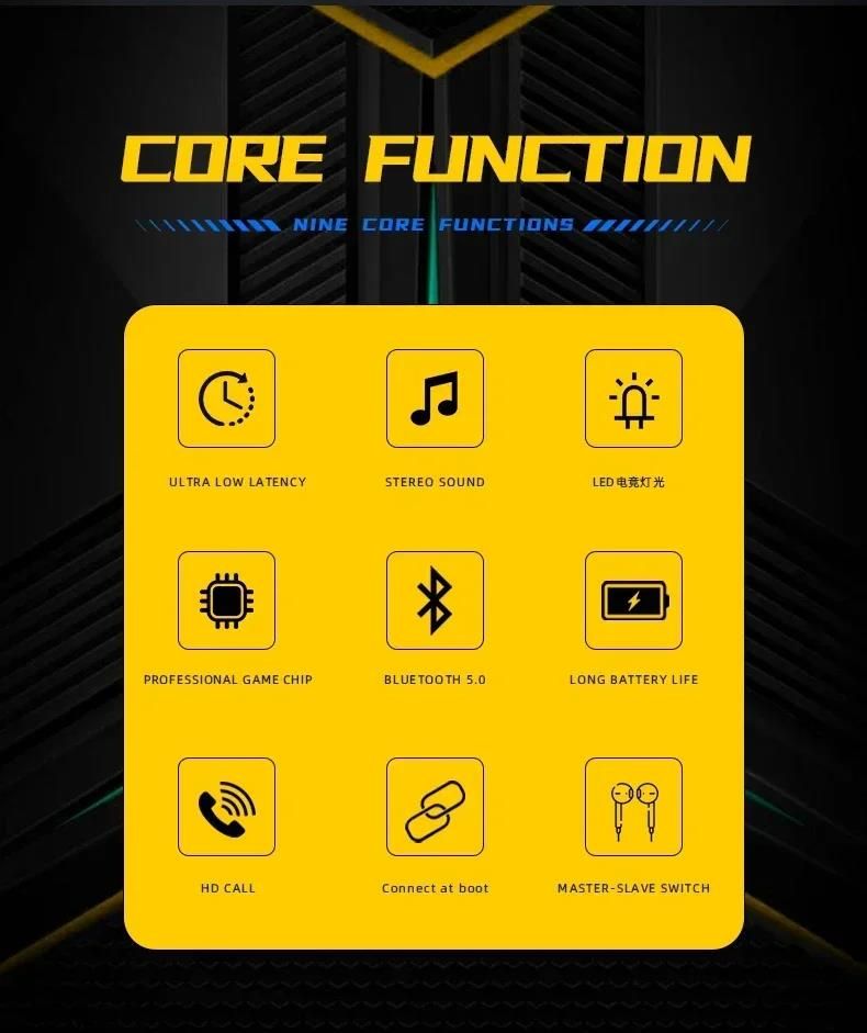 TWS G11 Earphones Bluetooth Wireless Gamer Headphones Sport Low Latency Earbuds Fone Gamer Headset Gamer With Mic Handfree_voghion.com