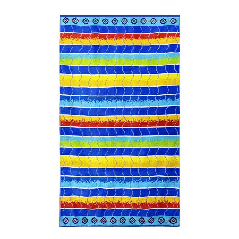 Serviette de bain de luxe de grande taille, double face, tissée, en velours, en coton épais, pour la plage, la piscine et le bord de mer_voghion.com