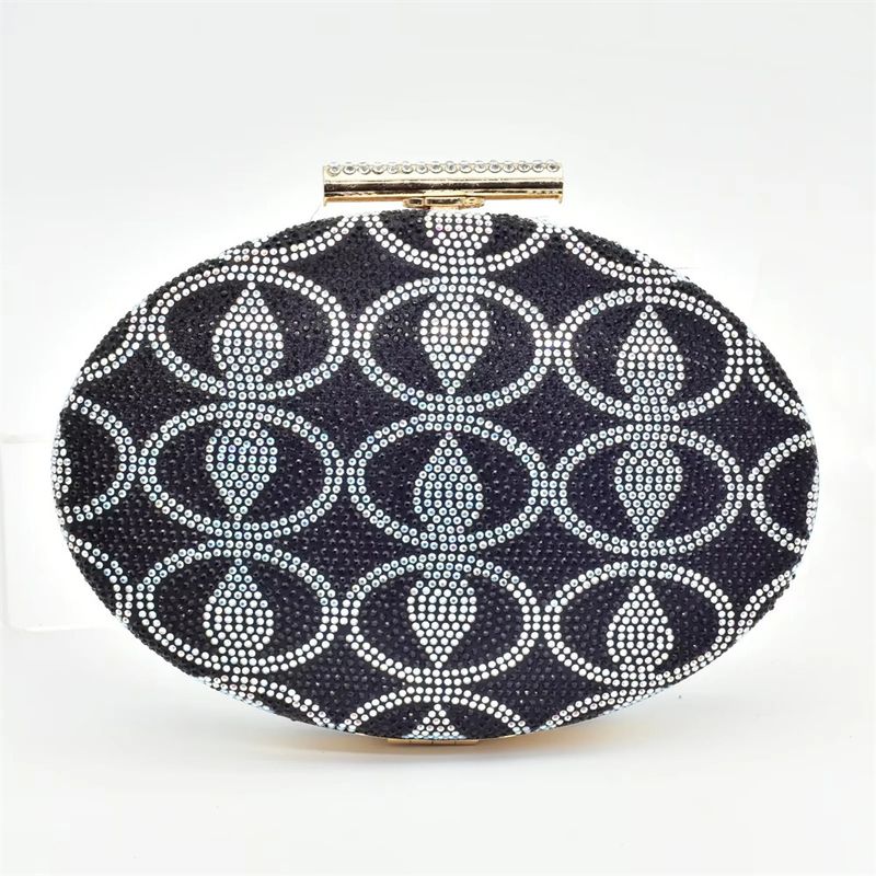 Women's low heeled sandals with evening bag matching drill button_voghion.com