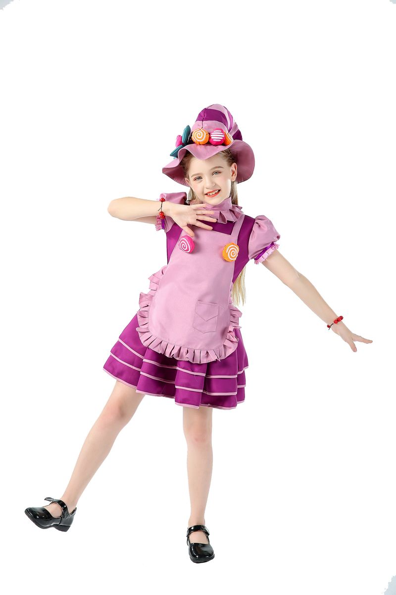 Halloween cukorka boszorkány cosplay felnőttnek, lánynak, gyermeknek, szülő-gyermek cosplaynek, sminknek, táncnak, színpadi jelmeznek_voghion.com