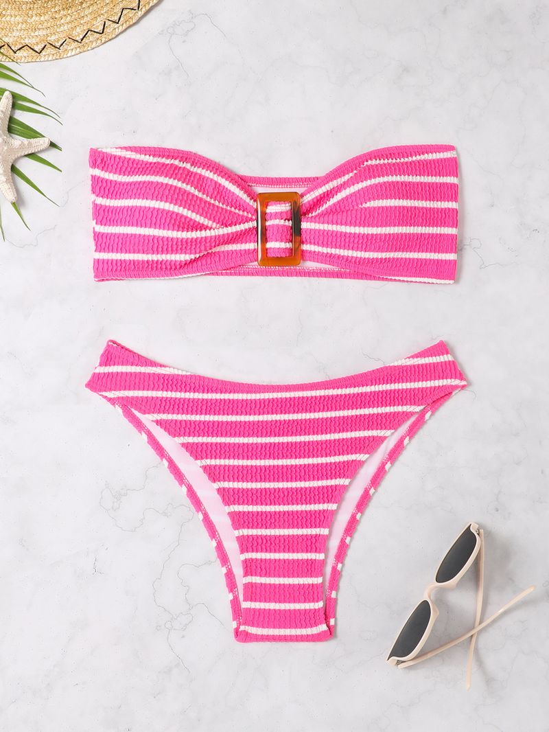 Dameskleding Top Bikini Dames Nieuwe Strapless Split Triangle Bikini Badpak_voghion.com