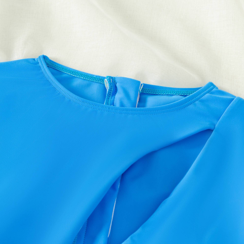 Women's Long Sleeve One Piece Swimsuit - High Elasticity, Full Coverage, UPF Protection For Surfing, Beach & Swimming_voghion.com