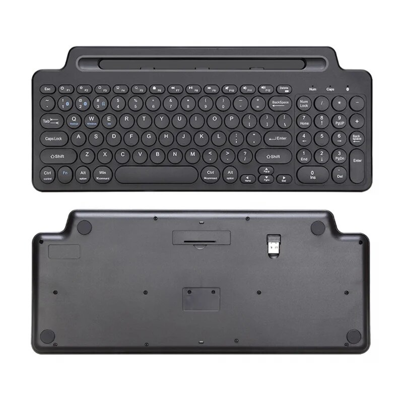 Tastiera wireless, tastiera Bluetooth, mouse, slot per schede, tastierino numerico per Android, iOS, desktop, laptop, PC, gamer_voghion.com