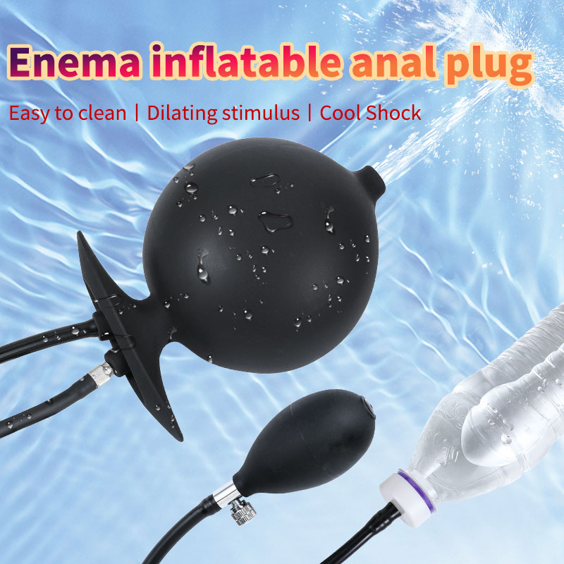 Iatable Anal Enema Plug può espandere la grande natica Plug Protate Maager Dilatatore anale Fluh Enema Male e Fema_voghion.com
