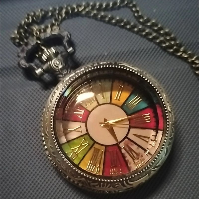 Vintage Large Glass Transparent Flip Cover Ancient Roman Numerals Dial Pocket Watch Live Streaming_voghion.com