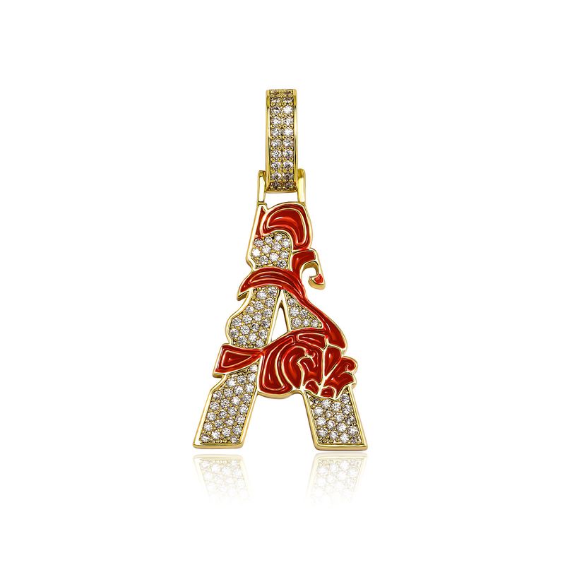 Pendants New National Trend Hip Hop Style English Letter Pendant Diy Inlaid With Diamonds Original Design_voghion.com