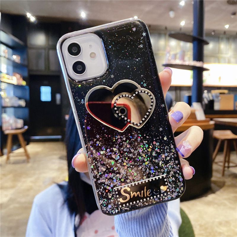 Mirror Glitter Girl Case For Xiaomi Mi POCO X2 X3 NFC M3 F2 9T CC9 A3 Redmi Note 10 6 7 8 9 9S 10T Lite 5G K20 K30 Pro K_voghion.com