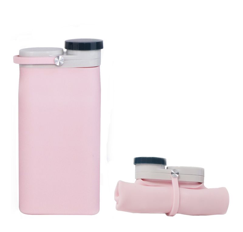 Gobelet à eau pliable en silicone portable pour sports de plein air, bouteille de lait de grande capacité, style nordique minimaliste, idéal pour les voyages_voghion.com