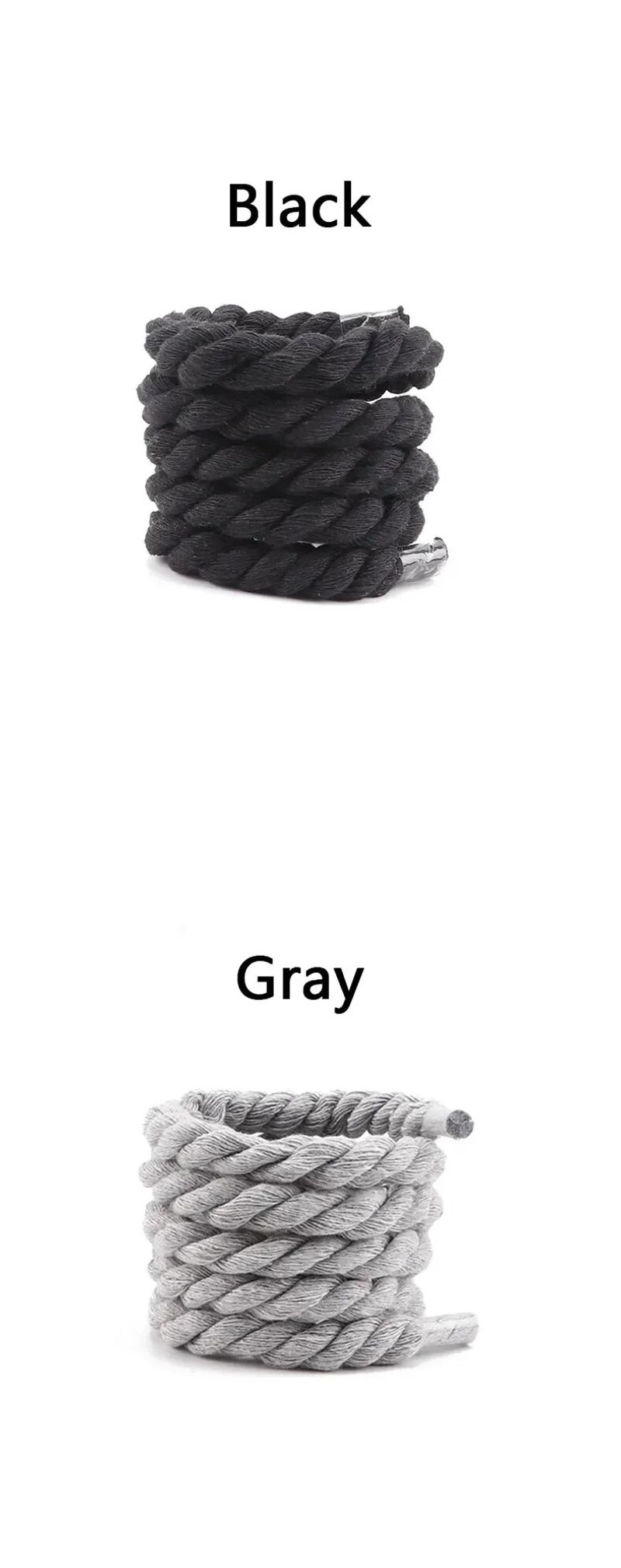 Lacci per scarpe rotondi di qualità Lacci per scarpe in cotone colorati più spessi 1 cm per scarpe da ginnastica Accessori per scarpe da uomo e da donna di moda_voghion.com