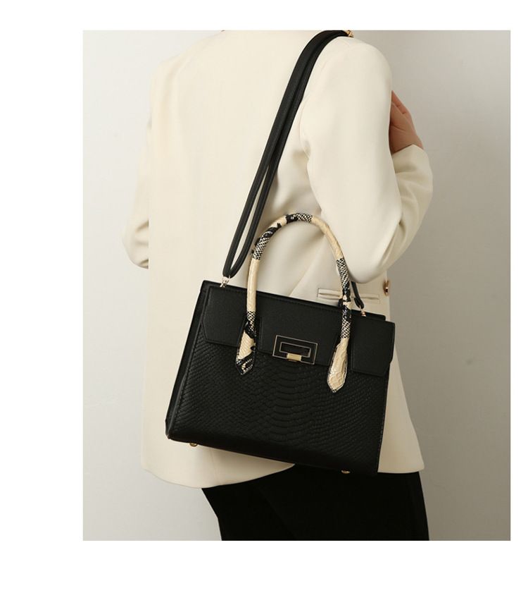 2024 nuova borsa a tracolla minimalista urbana per mamma, borsa a tracolla da donna, classico motivo a pelle di serpente_voghion.com