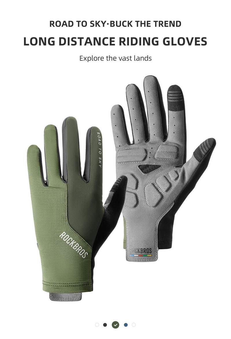 Guantes ROCKBROS Road to Sky, guantes de ciclismo transpirables y antideslizantes para MTB_voghion.com