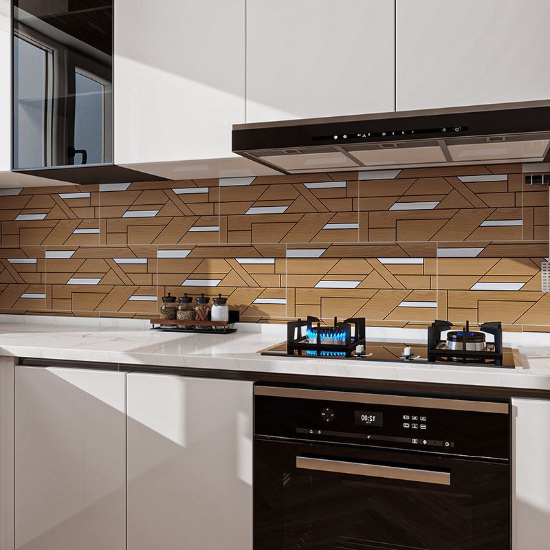 Mosaik-Holzmaserung, Aluminium-Kunststoffplatte, selbstklebend, wasserdicht, feuchtigkeitsbeständig, Hintergrundwand_voghion.com