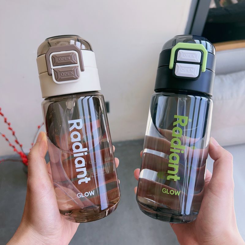 Double Drinking Water Plastic Summer High-Value Student Portable High-Temperature Resistant With Straw Unisex Outdoor_voghion.com