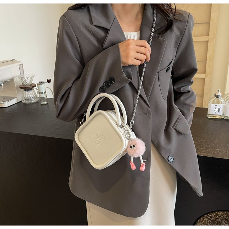 H7 borsa a tracolla con catena versatile e di alta qualità in argento da donna, mini borsa a mano, piccola borsa quadrata_voghion.com