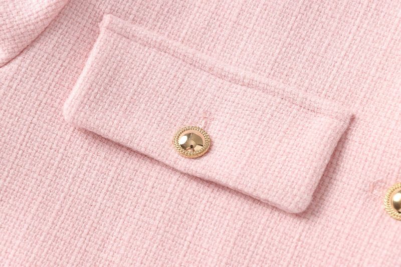 Women's Clothing autumn gold button flap short women's top_voghion.com