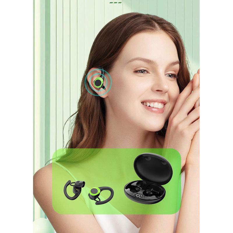 AX9 True Wireless Bluetooth Earbuds Ear Hook Power Display ENC Call Noise Reduction_voghion.com