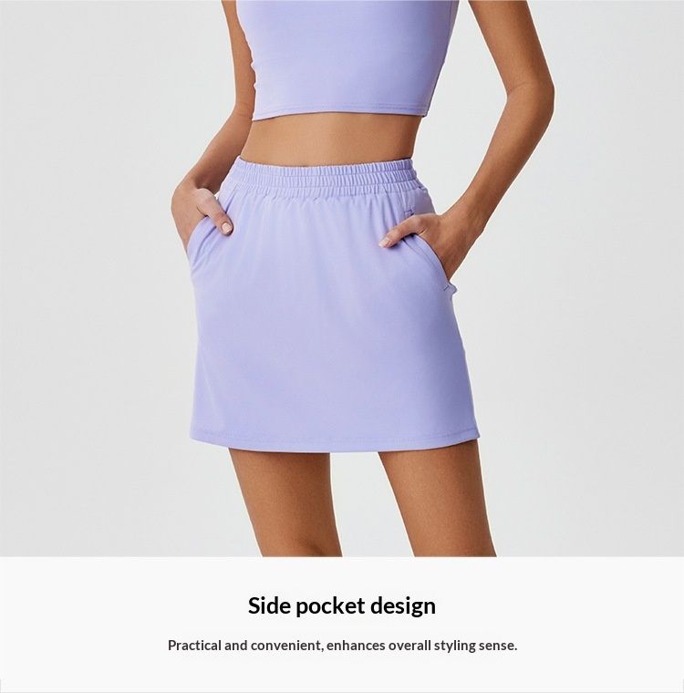 001 Cross-Border New Outdoor Tennis Anti-Exposure Quick-Dry Pocket Half Skirt Hollow Out Backless Sports Vest For Women_voghion.com