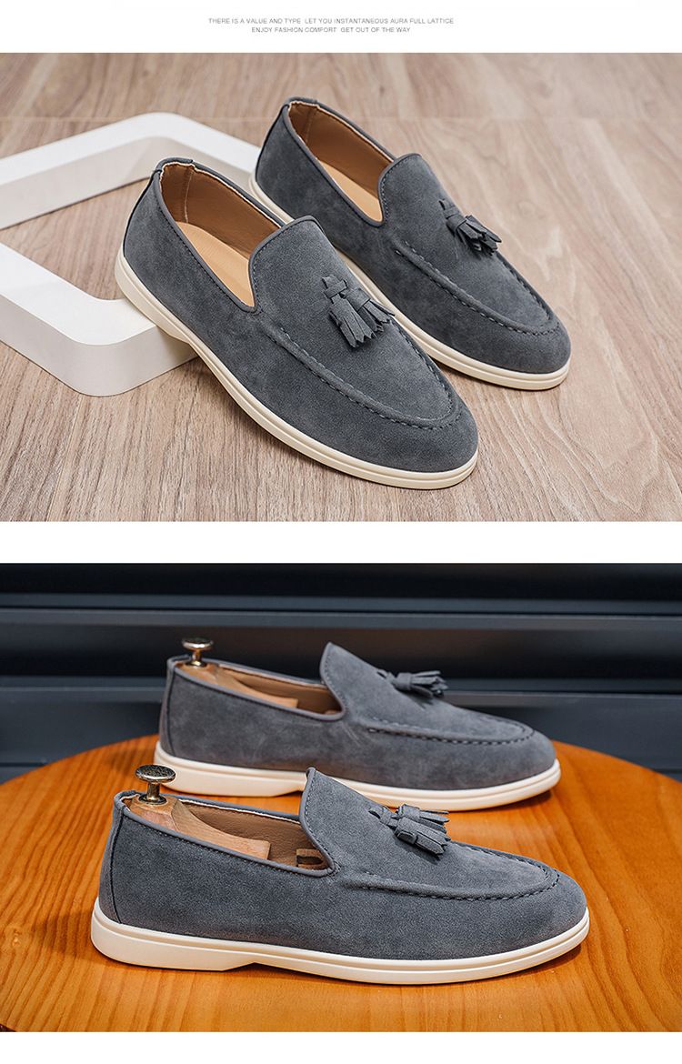 2025 New Casual Loafers For Men British Style Slip-On Moccasins Breathable Comfortable Versatile Soft Sole_voghion.com