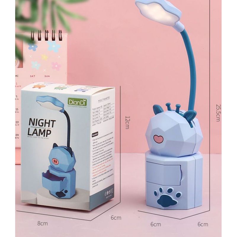 Cute Cartoon Small Lamp For Students To Learn Children's Outdoor LED Read Learn Desk Bedside Night Lamp, USB_voghion.com