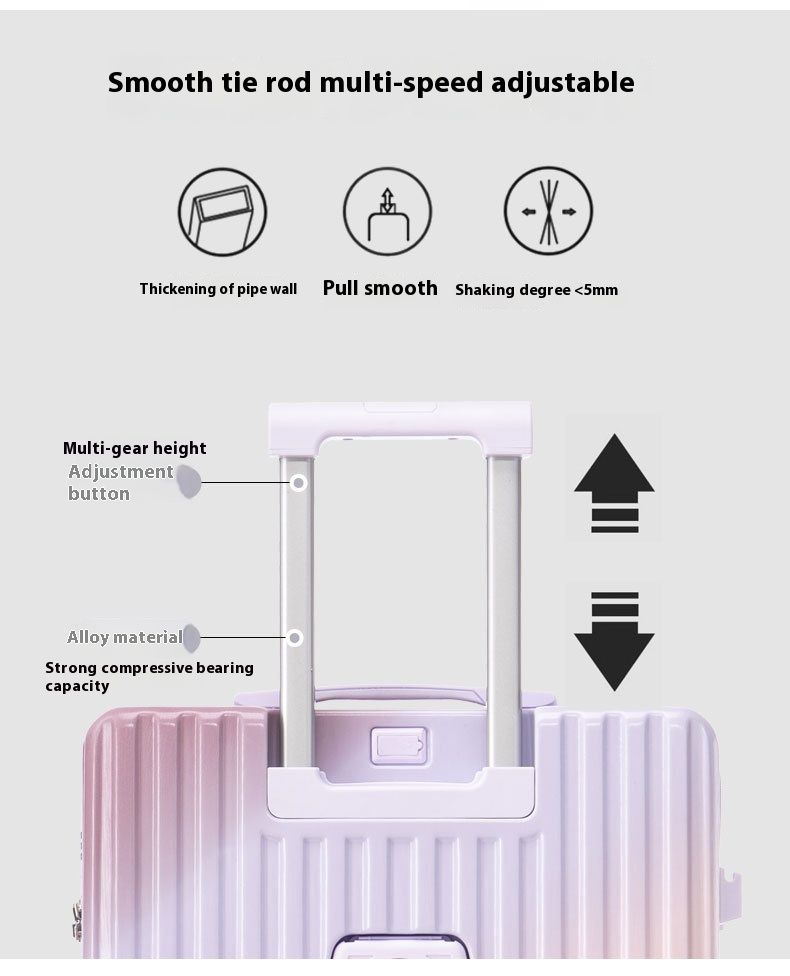 Bagagli alla moda con nuova sfumatura, aspetto femminile di alto valore, casella di password per studenti di grande capacità del carrello maschile, da viaggio_voghion.com