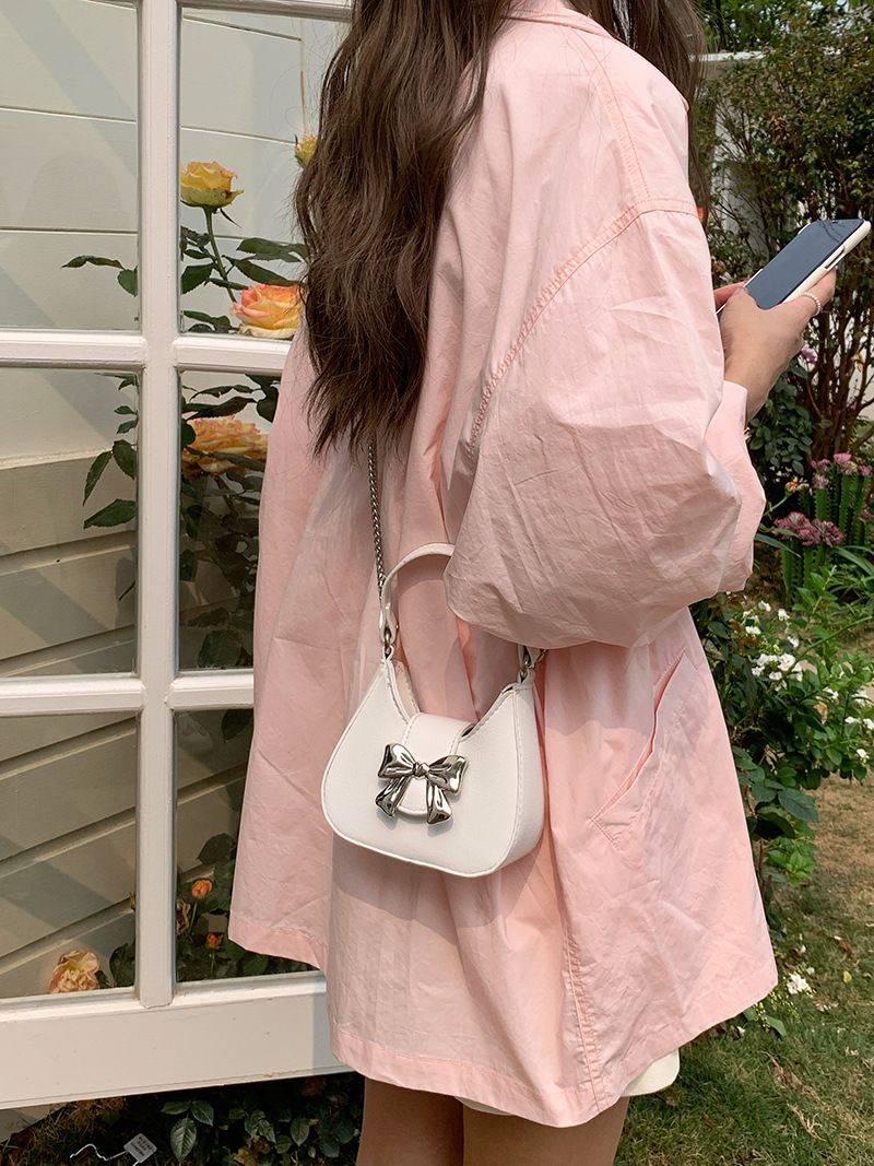 Niche bow handbag new spring/summer trend sweet cool lipstick chain crossbody mini small bag for women_voghion.com