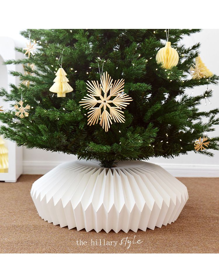 NUCHI Weihnachtsbaumrock-Basisdekoration Zaunfuß Umrandung Bodenornament für Weihnachtsbaum_voghion.com