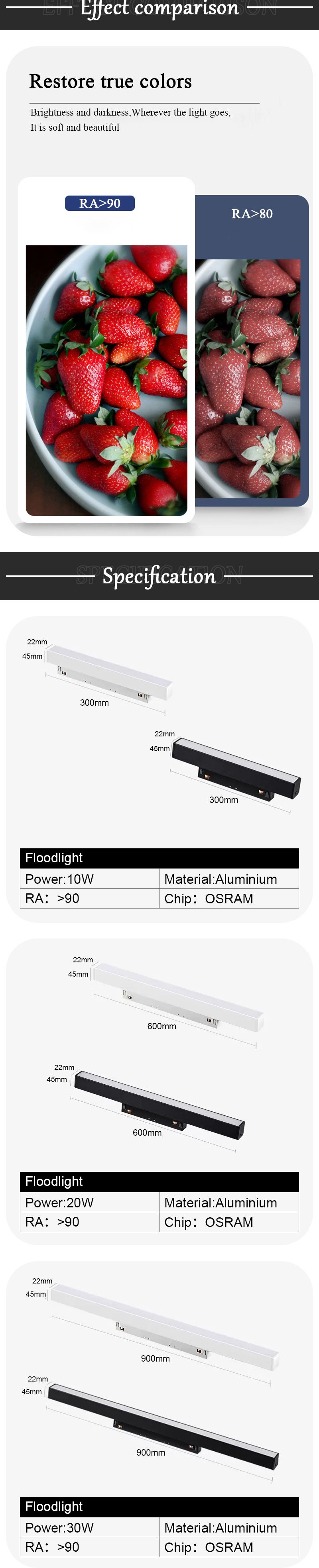 20 typů chytrých magnetických kolejnicových světel Tuya Zigbee DC48V LED bodové svítidlo nebo mřížkové lampy Moderní obývací pokoj černá_voghion.com