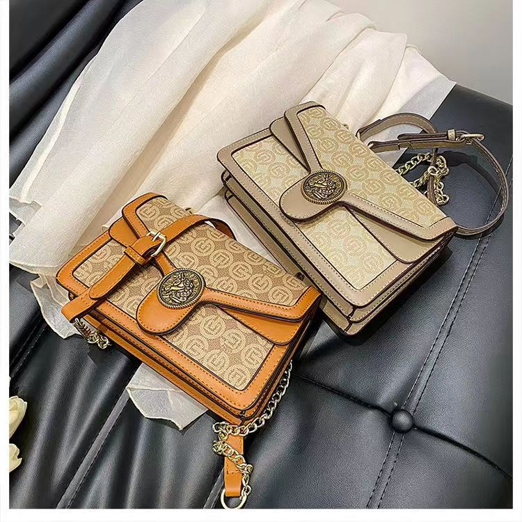2023 All-in-One-Kettentasche mit Modedruck. Beliebte Vintage-Umhängetasche_voghion.com