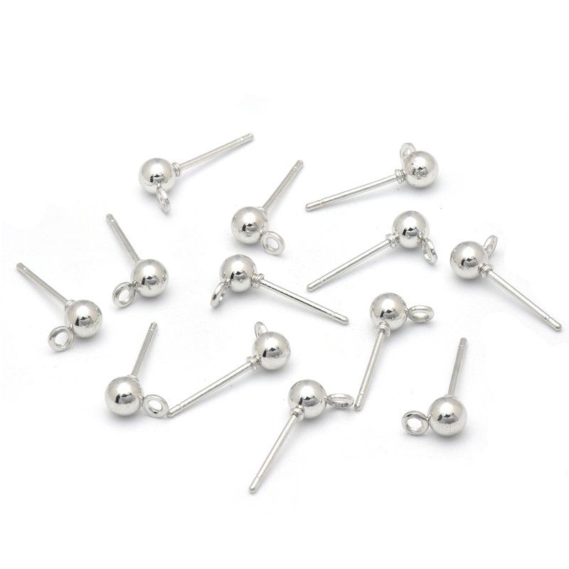 Orecchini Jin Kang Nai Xin, perline, 3/4/5 mm, anello 1,5 mm, 50 pezzi_voghion.com