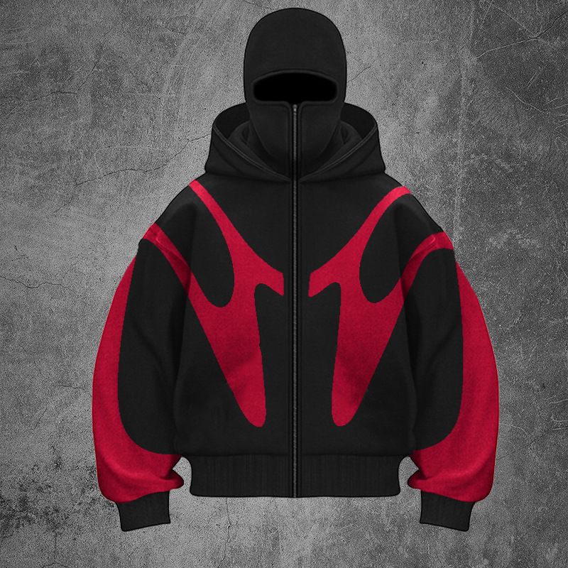 Roupas masculinas Ins Trendy Brand Double Hat Design exclusivo Moletom com capuz Outono e inverno Novos homens e mulheres Mesmo moletom solto_voghion.com
