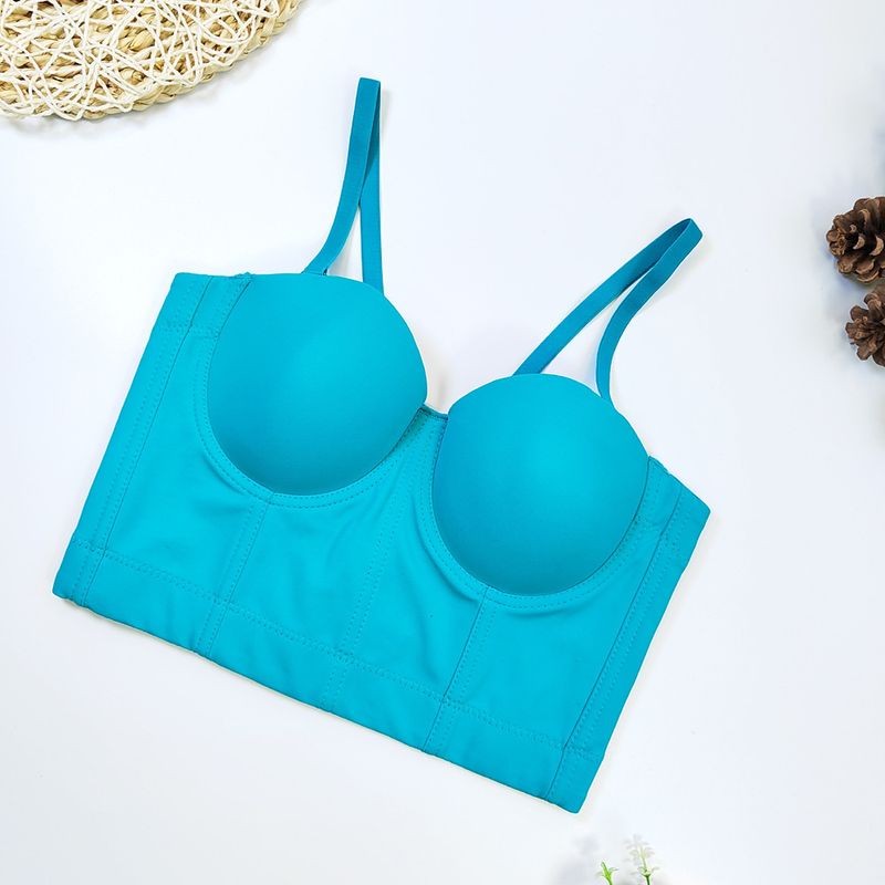 Vêtements pour femmes, caraco grande taille sans sous-vêtements, hauts pour filles sexy, style court, nombril exposé, haut tube sexy en arête de poisson, couleur unie_voghion.com
