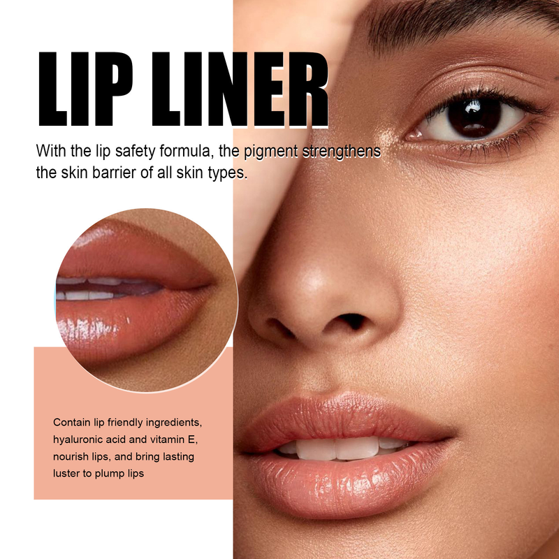 EELHOE Peel-Off-Lipliner umreißt die Lippenform und bringt die Lippenfarbe zum Vorschein. Wasserfester, wischfester Peel-Off-Lipliner. Lippenpinsel_voghion.com