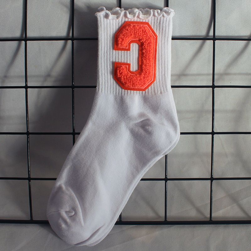 Socks New Style Fungus Lace Women's Socks Plush Big C Socks Women's High Elastic Student Sports Mid Tube Socks Sweat Absorbent Cotton Socks Trendy_voghion.com