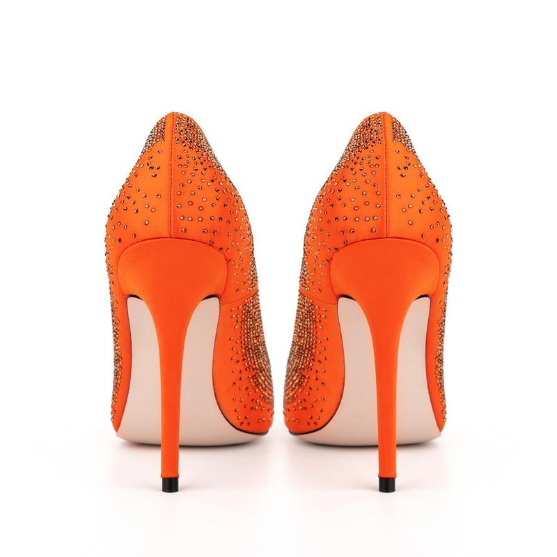 Nove šiljaste narančasto-crvene vruće dijamantne visoke pete, šiljaste tanke pete, velike dijamantne cipele s jednom potpeticom_voghion.com
